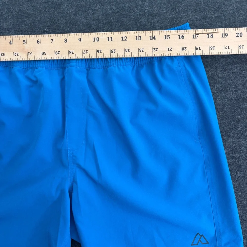 Alpine Design Mens Blue Swim Trunks Mesh Lined Zipper Pocket Shorts XL 7
